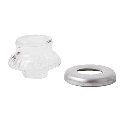 Two sizes of clear glass percolator tops with one metal washer ring, designed for brewing coffee and tea, featured in Kitchen & Food and Best Sellers collections.