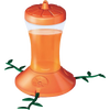 Handcrafted oriole feeder with three perches, three feeding ports, and a patented reverse funnel cap, designed for easy filling and cleaning in Farm, Garden & Tool and Animal Care collections.