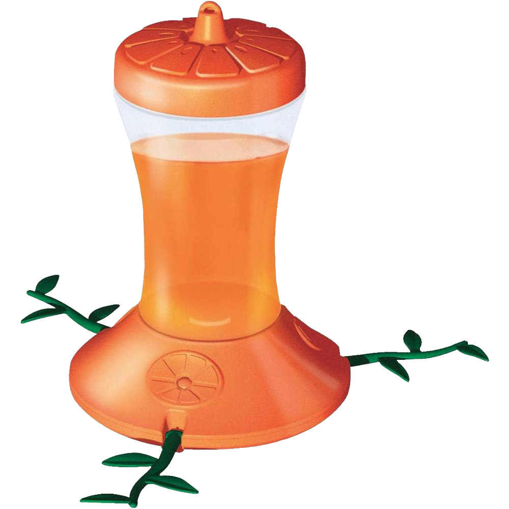 Handcrafted oriole feeder with three perches, three feeding ports, and a patented reverse funnel cap, designed for easy filling and cleaning in Farm, Garden & Tool and Animal Care collections.