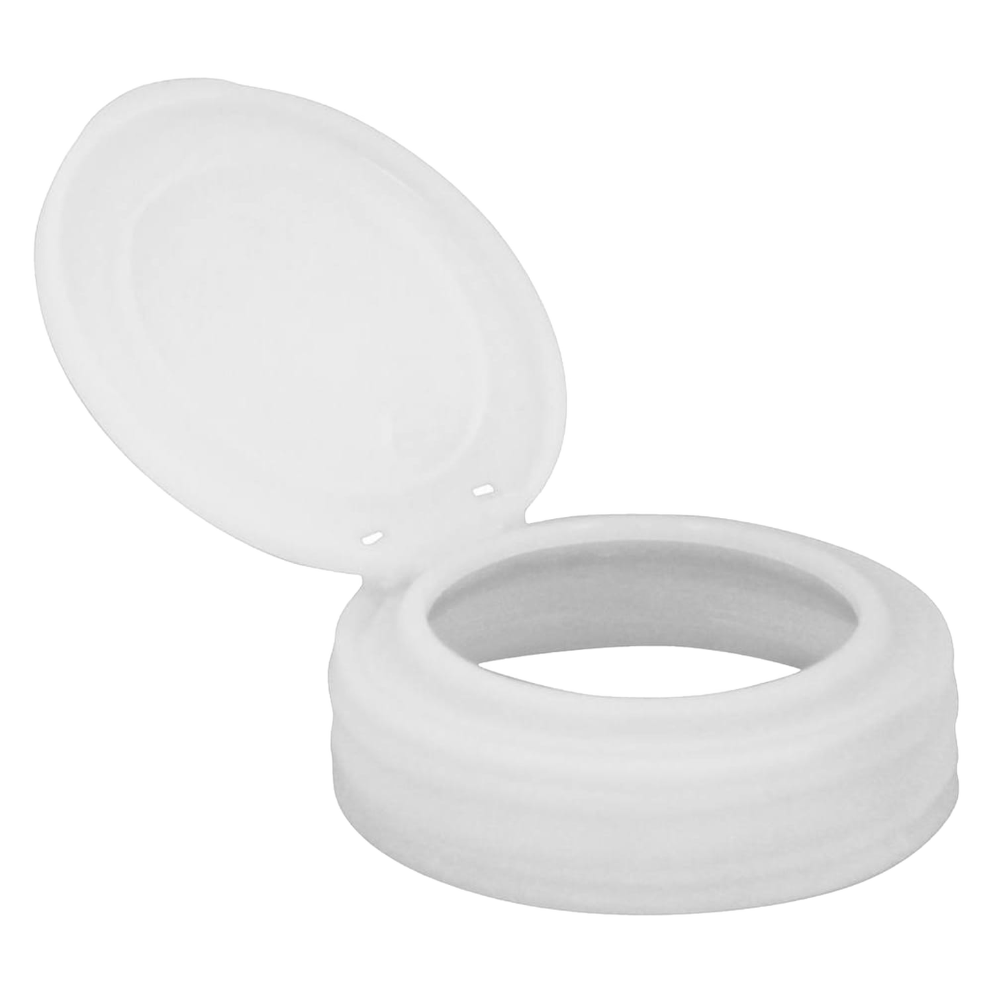 Handcrafted white flip top lid designed for regular mouth jars, made in USA, ideal for Kitchen Gadgets, Household Helpers, Storage and Serving, Home & Decor, and Best Sellers collections.