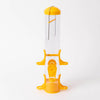 Handcrafted 15-inch yellow and clear poly tube finch feeder with six feeding ports, designed to keep seeds dry, ideal for Farm, Garden & Tool, Animal Care, and Garden Accessories collections.