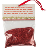 Small bag of red glitter with festive header card featuring a holiday poem about sprinkling glitter and oats for Santa’s reindeer, perfect for Home & Decor, Holiday Decor, Best Sellers, Promo Eligible collections.