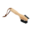 Handcrafted wooden brush with stiff bristles and metal scraper, designed for quick cleaning of shoe soles, perfect for Health & Wellness, Household Cleaning, and Best Sellers collections.