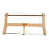 Wood-cutting bow saw with high-carbon steel blade and handcrafted wooden frame, designed for sustainable use and featured in Farm, Garden & Tool and Wood Cutting collections.