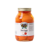 Glass jar of handcrafted hot pickled eggs in spicy red brine, locally made in USA and featured in Kitchen & Food, Food, Pantry, USA Made, and Best Sellers collections.
