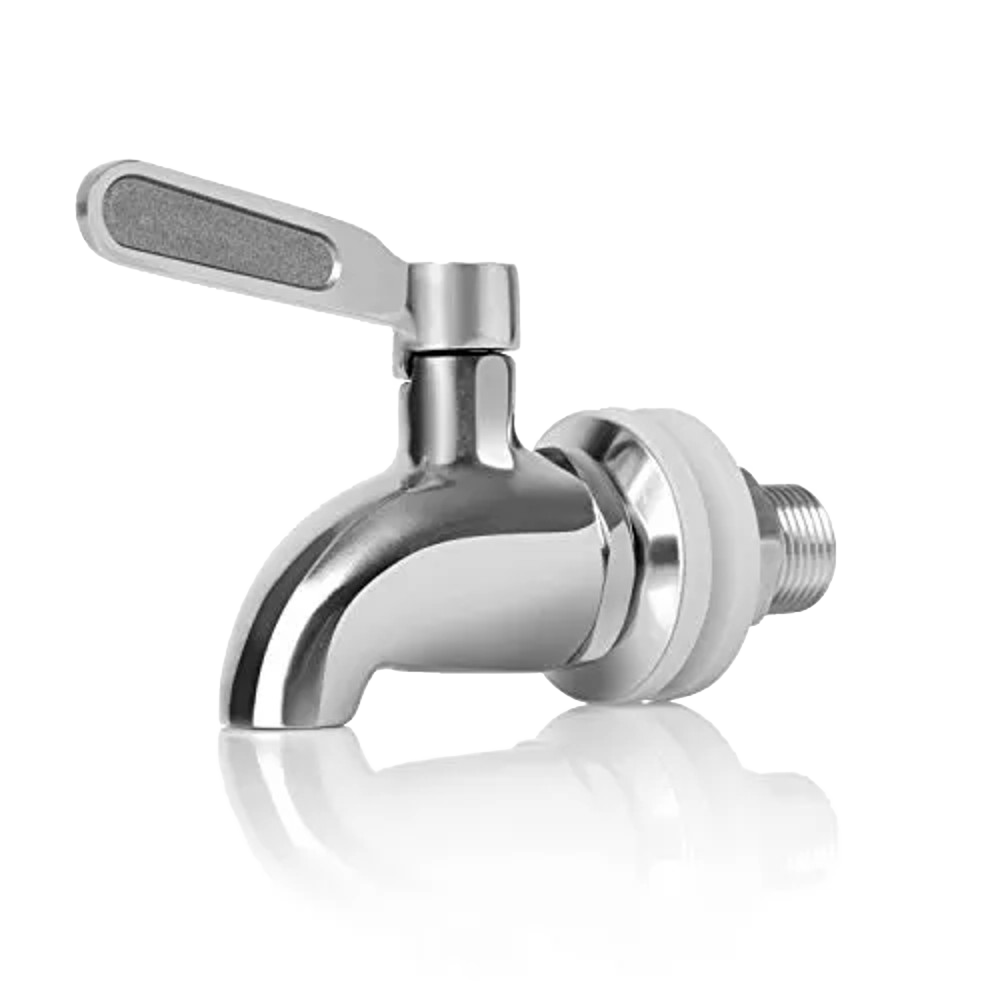 Handcrafted stainless steel replacement tap with lever for gravity water filters, designed for durability and ease of use in Appliances, Emergency Supplies, and Water Heating collections.