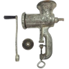 Handcrafted metal hand crank with wooden handle and metal grinding plate, designed for specialty kitchen and butchering equipment, made in USA, featured in Kitchen & Food, Specialty Equipment, Butchering Supplies, USA Made, Best Sellers, and Promo Eligible collections.