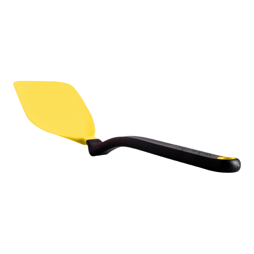 Yellow flexible spatula with a black handle designed for easy chopping, flipping, and serving, featured in Kitchen & Food, Kitchen Gadgets, Cooking and Baking Helpers, Best Sellers, and Promo Eligible collections.