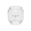 Clear replacement glass globe for lanterns, featuring durable design and marked branding, ideal for camping, emergency supplies, and outdoor lighting needs.