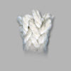 Close-up of thick, solid round braided cotton wicking with a soft, fibrous texture, ideal for lamps, lighting, and wick replacement in parts and accessories collections.