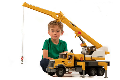Bruder Toys MACK Granite Liebherr Crane Truck - 1:16 Scale