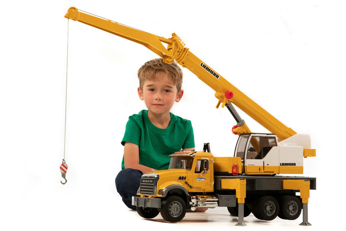 Bruder Toys MACK Granite Liebherr Crane Truck - 1:16 Scale