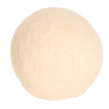 Single natural wool dryer ball in a soft cream color, handcrafted for repeated use, featured in Home & Decor and Laundry Supplies collections with USA made quality.