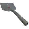 Powder-coated steel hoe head in gray with angled blade and curved neck, designed for weeding and cultivating, ideal for farm, garden, and digging tasks in best sellers collection.
