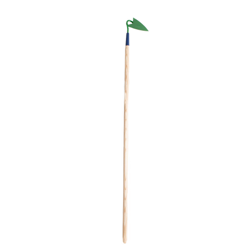 Handcrafted furrowing hoe with a sharp green high-carbon Swedish steel blade and lightweight 54-inch hickory handle, made in USA by Amish craftsmen, ideal for Farm, Garden & Tool collections.