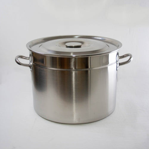 Durable stainless steel canner and stockpot with lid, ideal for food preservation and kitchen use, featured in collections for canning, pots and pans, and best sellers.
