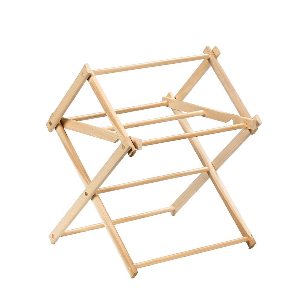 Handcrafted wooden toy clothes dryer with natural finish, Amish made in the USA, designed for imaginative play, part of Toys, Dryers and Drying Accessories, and Children's Toys collections.