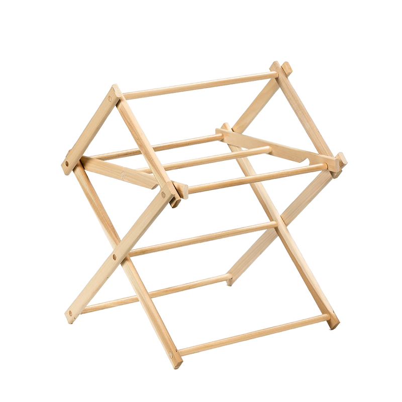 Handcrafted wooden toy clothes dryer with natural finish, Amish made in the USA, designed for imaginative play, part of Toys, Dryers and Drying Accessories, and Children's Toys collections.