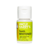 Small white plastic bottle with a bright green label for handcrafted tooth whitener powder featuring natural lemon, ideal for Health & Wellness, Grooming and Personal Hygiene, USA Made, and Best Sellers collections.