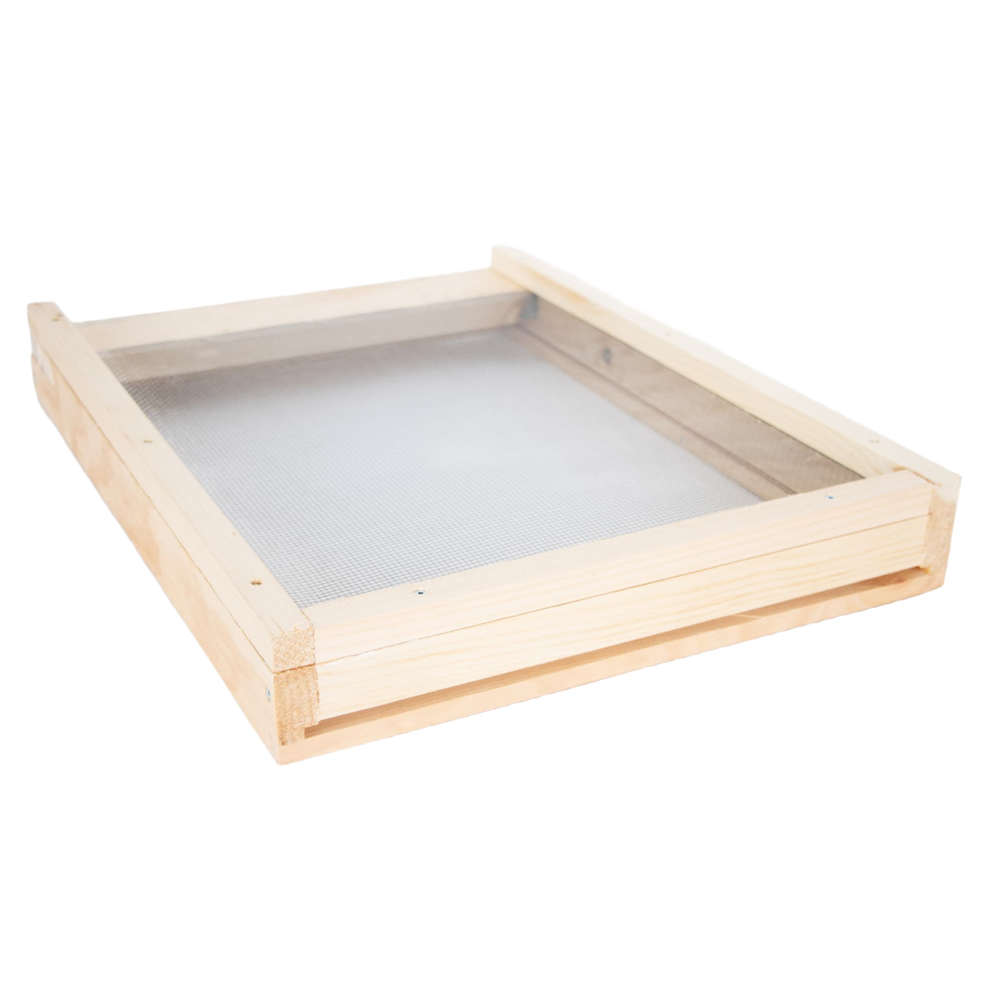 Handcrafted Amish-made wooden screen base with fine mesh, designed for use in 10-frame beehives to monitor varroa mites, part of Farm, Garden & Tool and Beekeeping Supplies collections.