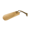 Compact handcrafted beechwood shoehorn with leather strap, designed to protect shoes and simplify dressing; ideal for Health & Wellness, Clothing and Accessories, and Best Sellers collections.