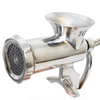 Stainless steel clamp-down meat grinder #10 with a built-in clamp for secure attachment, designed for Kitchen & Food, Specialty Equipment, and Butchering Supplies collections.