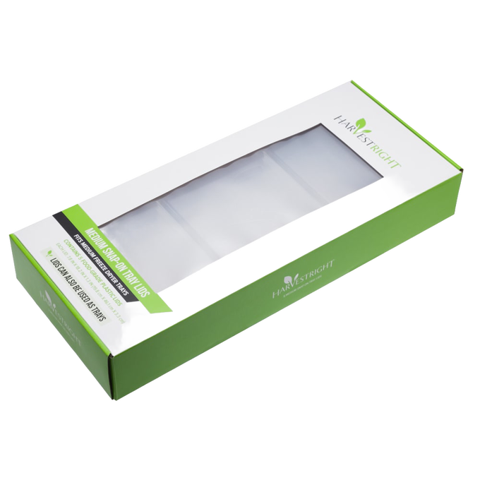 Packaging box featuring translucent plastic tray lids designed for covering and stacking in food preservation, highlighted in Kitchen & Food, Drying, Best Sellers, and Promo Eligible collections.