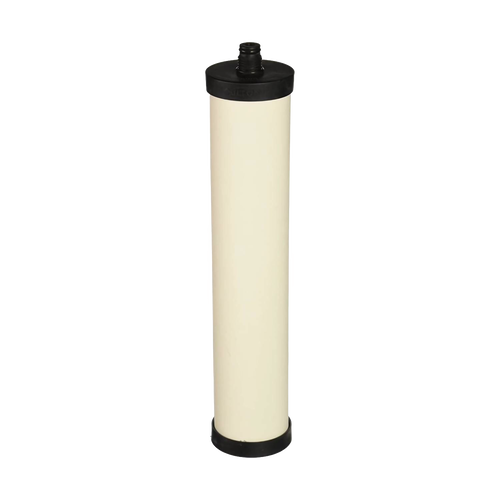 Replacement ceramic water filter element with black end caps designed to reduce chlorine, bacteria, cysts, sediment, and heavy metals, suitable for Appliances, Emergency Supplies, and Water Heating and Treatment collections.
