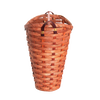 Handwoven maple wood toilet paper holder basket with birch dowel rod, Amish made in the USA, holds three standard rolls inside and one on top, ideal for Home & Decor and Household Helpers collections.