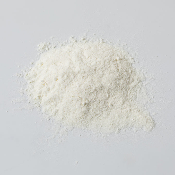 Fine off-white powdered butter in a loose pile, suitable for pantry storage and emergency supplies, ideal for Farm, Garden & Tool, Kitchen & Food, USA Made, and Best Sellers collections.