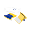 Handcrafted magnetic window cleaning tool with yellow and blue plastic housings, featuring a safety rope, designed for safe and easy use in household cleaning and home decor.