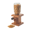 Handcrafted Amish-made candy dispenser crafted from stained oak with a glass jar filled with peanuts, ideal for Kitchen & Food, Snacks and Sweets, Holiday Hosting, and Storage and Serving collections.