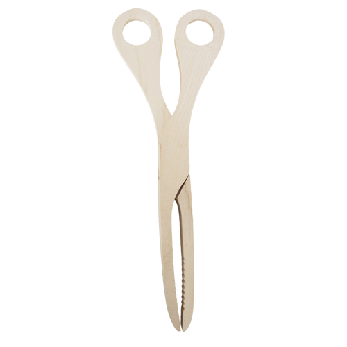 German-Made Maple Scissor Tongs