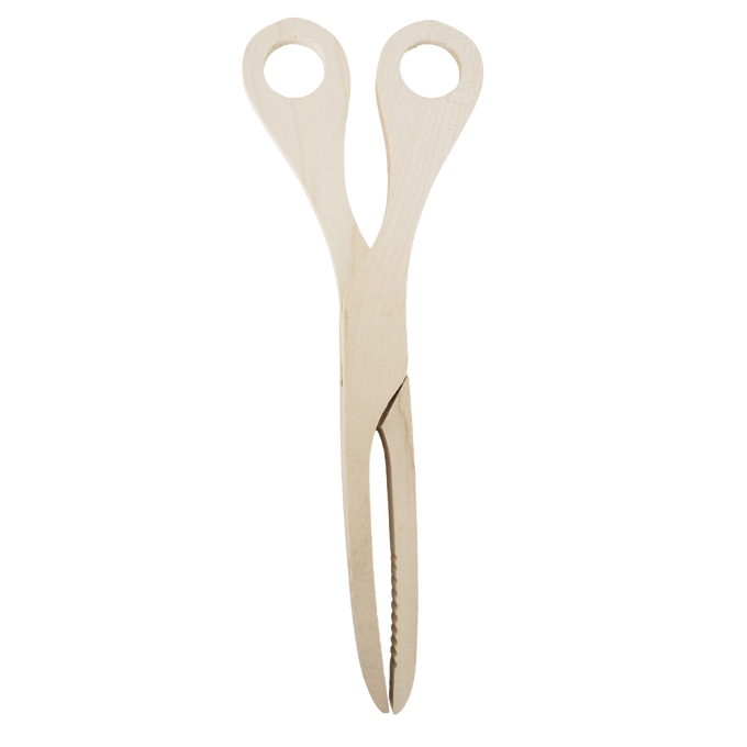 German-Made Maple Scissor Tongs