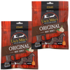 Two bags of Uncle Mike’s Original beef jerky featuring hearty strips made with 100% premium beef, gluten free and made in USA, ideal for Kitchen & Food and Snacks collections.