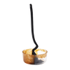 BBQ Brizzle basting brush with a deep, flexible scooping head resting inside a transparent glass bowl coated with barbecue sauce, ideal for Kitchen & Food and Grilling collections.