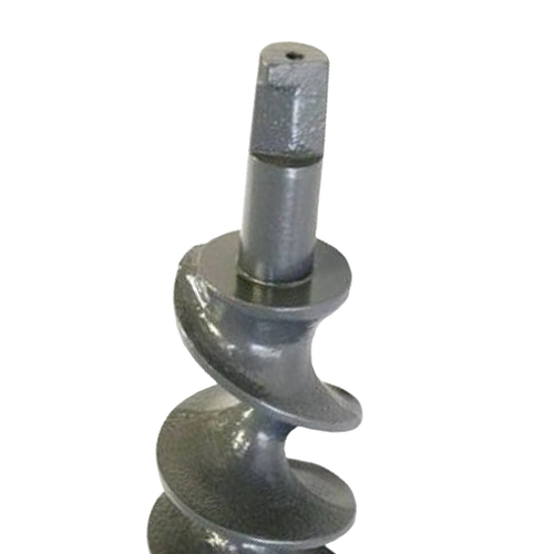 Handcrafted metal feed auger with stud designed for specialty butchering equipment, made in USA, featured in Kitchen & Food, Butchering Supplies, and Best Sellers collections.