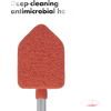 Orange abrasive cleaning head with antimicrobial properties in a unique pivoting shape, designed for deep cleaning in household cleaning, Home & Decor, and Cleaning Utensils collections.