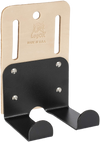 Leather and heavy gauge steel hauler holster with rust-resistant black epoxy coating, crafted in the USA for hands-free use in Farm, Garden & Tool and Wood Cutting and Hauling collections.