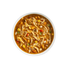 Bowl of handcrafted gluten-free soup with shredded chicken, corn, beans, and colorful vegetables in a rich broth, featured in Kitchen & Food, Pantry, Soups, and Best Sellers collections.