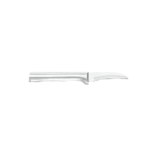 Handcrafted paring knife featuring a hand-sharpened high carbon surgical stainless steel blade with a solid aluminum handle, made in USA, ideal for Farm, Garden & Tool and Kitchen & Food collections.