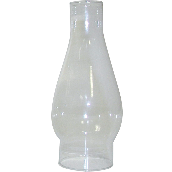 Clear glass chimney with a 2-5/8 inch base, designed as a replacement globe for oil lamps, featured in Lamps & Lighting, Parts and Accessories, Chimneys and Globes, and Best Sellers collections.