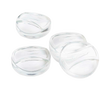 Set of four clear, handmade, food-safe glass weights designed to keep food submerged during fermenting, dishwasher safe, ideal for Kitchen & Food, Food Preservation, Fermenting and Pickling, Best Sellers, and Promo Eligible collections.