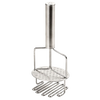 Stainless steel dual potato masher and ricer with spring-loaded handle, designed for smooth mashed potatoes; featured in Kitchen & Food, Kitchen Gadgets, and Best Sellers collections.