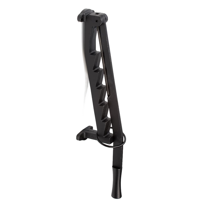 Handcrafted black metal kindling splitter designed for wall mounting, featuring a durable steel wedge and ergonomic handle, ideal for Farm, Garden & Tool, Wood Cutting and Hauling, Best Sellers, and Promo Eligible collections.