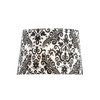 Black and white damask cloth lamp shade with an elegant pattern, designed to fit Aladdin oil lamps, featured in Lamps & Lighting, Lamp Shades, Parts and Accessories, Best Sellers, and Promo Eligible collections.
