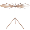 Handcrafted 16-arm wooden floor dryer with stainless steel hardware, rotating arms for easy drying, compact design, ideal for Home & Decor and Laundry Supplies collections.