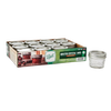 Set of twelve clear quilted glass jelly jars with silver lids in a branded box, designed for food preservation and canning, part of Kitchen & Food and USA Made collections.