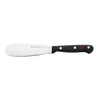 Sharp-edged 5-inch spreader knife with laser-cut serrated blade and black triple-riveted handle, ideal for spreading and cutting bread, cheese, and spreads in Kitchen & Food and Farm, Garden & Tool collections.