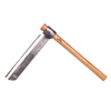 Hand-forged splitting froe with a smooth wooden handle and wide metal blade, designed for fine wood splitting, featured in Farm, Garden & Tool and Wood Cutting and Hauling collections.